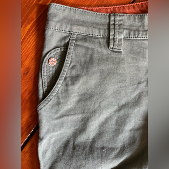 Horny Toad Size 8 Khaki Gray Green Stretch Casual Straight Wide Leg Hiking Pants - Picture 12 of 13